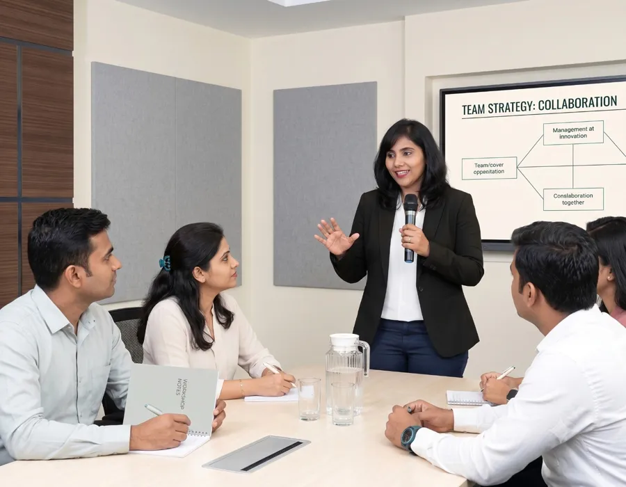Ash Pesala leading a group session